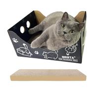 WRBTA Cat Scratcher Box and Cat Bed with Refillable Double-Sided Cardboard Scratch Pad,Scratching and Sleeping,Easy to Clean and Assemble,Cat Scratchers