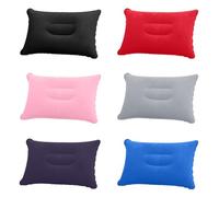 Wrbugukeji 6 Pcs Camping Pillow, 38 x 24 cm Inflatable Pillow, Inflatable Travel Pillow for Beach Sunbathing Campings Fishing(6 Colour)