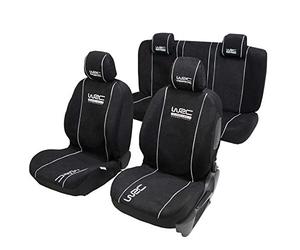 WRC 007338 Set of 4 Universal Fit Seat Cover Airbag Compatible - Black