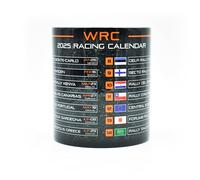 WRC 2025 Season Racing Calendar Mug - World Rally Championship - Motorsport - Rallye - Race Cars - Off-Road - Gift Ideas - Coffee - Cup - Memorabilia - Stages - Circuits - Schedule Dates