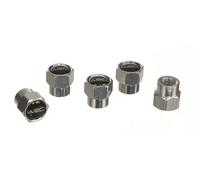 WRC 73249 Outlet Caps, Black Aluminium, Set of 4