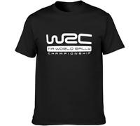 WRC World Rally Championship Men Cotton T-Shirt Short Sleeve Clothes Tees Black