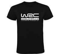 WRC World Rally Championship Men's T-Shirt Black 100% Cotton Sizes S M L XL XXL Short Sleeves, black, M