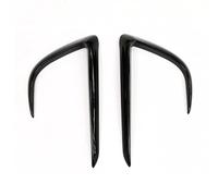 WRDFZASB Bumper Cover Wind Knife ABS Carbon Fiber Look Blade Light Eyebrow Spoiler Decoration Front Fog Lamp Compatible for Tesla Model Y(MY Bright Black)