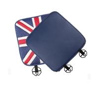 WRDFZASB Union Jack PU Ice Cushion Seat Covers Pad Car Accessories Compatible for Mini Cooper F56 F60 F55 R56 R60 J01 J05 U25 F65 F66(Red blue rice)