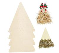 Wreath Boards with Holes 14x16 Unfinished Wooden Triangle Wreath Frame 4Pcs Decorative DIY Hanging Floral Hoop for Christmas Home Door and Wall Decor