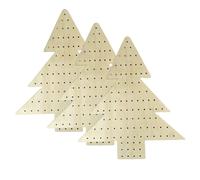 Wreath Boards with Holes 16x18" Unfinished Wooden Xmas Tree Shape Wreath Frame 3Pcs Decorative DIY Hanging Floral Hoop for Halloween, Christmas, Home, Door and Wall.