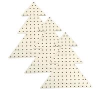 Wreath Boards with Holes 3Pcs Unfinished Wooden Xmas Tree Shape Wreath Frame 11.8x7.9" Decorative DIY Hanging Floral Hoop for Halloween, Christmas Base Forms for Crafts Christmas