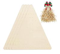 Wreath Boards with Holes 4Pcs 20 x 20 x 16 Wood Triangular Wreath Frame Decorative DIY Crafts Form for Halloween & Christmas, Home, Door and Wall Decor.