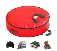 Wreath Box, Wreath Storage with Dust Protection, Waterproof Containers with Sturdy Carry Handle & Zipper for Home, Garage Organization, Toy and Travel Protection