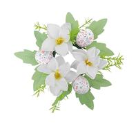 Wreath Candle Ring, Easter Candle Rings Wreaths, Easter Eggs Holiday Candle Rings, Farmer Candle Wreaths, Flower Garland Spring Wreath, Sturdy Table Topper for Easter Spring Holiday Home