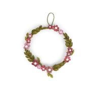 Wreath, Felt Wreath, Spring Decoration, Flower Wreath, Door Wreath, Fairtrade, Handmade, Gry & Sif, Gift Idea, Birthday Gift (Pink)