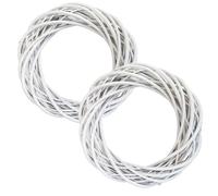 Wreath Frame 2Pcs White 10 Inch Round Wreath Form for DIY Christmas Making, Front Door Hanging, Wedding Party Decoration and Home Wall Craft Design