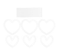 Wreath Frame 6 Set Heart Shaped Plastic for DIY Flower Decoration | White Plastic, Wedding Flower Wreath Making, Presenting and Craft Use