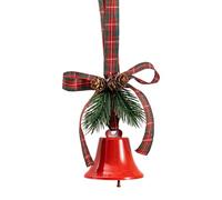 Wreath Front Yard Gold With Red Bow And Berry Hanging For Pendant Holiday Can Be Given Stained Glass Flower Basket (Red, 24X11cm)