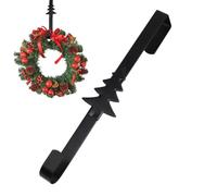 Wreath Hanger - Metal Over The Door Christmas Wreath Hook,Heavy Duty Welcome Sign Holder for Spring Fall Porch Halloween Indoor Outdoor Home Offices