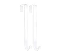 Wreath Hanger | Transparent Strong No Trace Holder - 2 Pieces for Bathroom Christmas Outdoor Glass Halloween Shower Photo Window