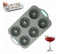Wreath Ice Mold, Christmas Ice Cube Molds, 2026 New Silicone Holiday Molds,Flexible Silicone Mold for Holiday Cocktails, Use Mint Leaves and Berries to DIY Wreath I-ce Cubes