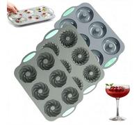 Wreath Ice Mold, Christmas Ice Cube Molds, 2026 New Silicone Holiday Molds,Flexible Silicone Mold for Holiday Cocktails, Use Mint Leaves and Berries to DIY Wreath I-ce Cubes