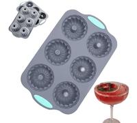 Wreath Ice Mold, Christmas Wreath Ice Mold, Wreath Ice Cubes for Holiday Cocktails, Silicone Christmas Wreath Ice Cube Tray, Flexible Silicone Mold for Ice Cubes, Donuts, Soap & Chocolate