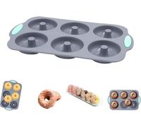 Wreath Ice Mold, Silicone Wreath Ice Cube Making Tray, Holiday Christmas Shaped Silicone Ice Cube Making Mold Chocolate Dessert Baking Molds 6 Hole DIY Mold for Cocktails, Cakes (Style-A)