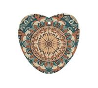 Wreath Mandala Flower Car Air Freshener Hanging, Long Lasting Scented Car Aromatherapy Tablets, Love form Fragrance Scented Cards for Vehicles, Bedroom, Wardrobe White-style