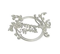 Wreath Metal Die Cut Happy Birthday Cutting Dies Embossing Stencils for Card Photo Journal Scrapbooking Decorations Metal Cuts Wreath Cutting for Scrapbooking Journal Photo Decoration