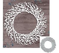 Wreath of Branches Metal Die Cuts,Wedding Tree Flower Leaf Leaves Cutting Dies Cut Stencils for DIY Scrapbooking Album Decorative Embossing Paper Dies for Card Making