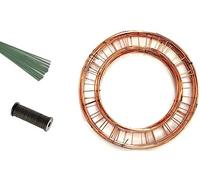 Wreath Ring Kit -10 x 12inch rings, 1x binding wire & 250g 8" stubwire 240 wires approx