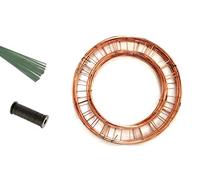 Wreath Ring Kit With WRAP -10 x 10inch rings, 1x binding wire & 250g 8" stubwire 240 & Wreath Wrap wires approx