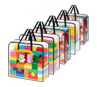 Wreath Storage Bag - 5 Pieces Zipper Garlands Organizer with Handle | Large Decorative Transparent Waterproof Storage Container for Christmas, Thanksgiving, Easter