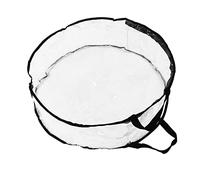 Wreath Storage Container, Transparent Round Storage Bag with Black Edge, Heavy Duty PVC Wreath Organizer for Holiday Decor, Reusable Protective Bag for Garage Garden Shed (Black edge style 1 pack)