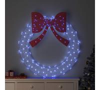 Wreath with 150 LEDs Blue 120 cm Acrylic