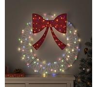 Wreath with 60 LEDs Multicolour 76 x 76 x8.5 cm Acrylic