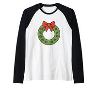 Wreath with Bow and Berries Raglan Baseball Tee
