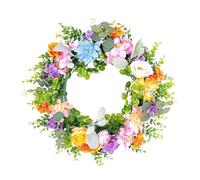 Wreaths for Front Door Beautiful For Spring Butterflies Garden Decorative Wreath Butterflies Decor Door Wreath Artificial Wreaths for Graves (b-A, One Size)
