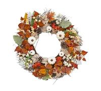 Wreaths for Front Door Fall Harvest Front Door Wreath Ornament Halloween Handmade Artificial Maple Leaves Accessories Spring Porch Decor(Diameter 60cm)