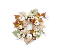 Wreaths for Front Door Fall Harvest Front Door Wreath Ornament Halloween Handmade Artificial Maple Leaves Accessories Spring Porch Decor(Diameter 40cm)