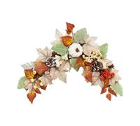 Wreaths for Front Door Fall Harvest Front Door Wreath Ornament Halloween Handmade Artificial Maple Leaves Accessories Spring Porch Decor(Length 60cm)