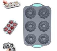 Wreaths ICES Molds, Wr-eath I-ce Cubes for Holiday Cocktails, Christmas Silicone Wr-eath I-ce Cube Making Tray for W-reath Ic-e Cu-be, Donuts, Soap and Chocolate (Gray 2)