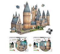Wrebbit Harry Potter's School of Witchcraft & Wizardry 3D Jigsaw Puzzle Made Puzz-3D, Great Hall & Astronomy Combo Pack