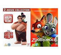Wreck-It Ralph and Ralph Breaks the Internet Duopack [DVD] [2018] & Zootropolis [DVD] [2016]