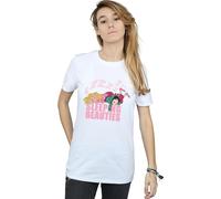 Wreck It Ralph Aurora And Vanellope Cotton Boyfriend T-Shirt Disney White XL