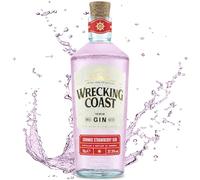 Wrecking Coast Strawberry Gin - Premium Cornish Craft Gin with Fresh Strawberry Infusion, Distilled in North Cornwall, Ideal Gin Gift, 70cl, 37.5% ABV