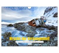 Wrecks of the past - stranded witnesses of time UK-Version (Wall Calendar 2026 DIN A4 Landscape), CALVENDO 12 Month Wall Calendar
