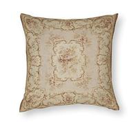 Wreioau French 19th Century Antique Aubusson Tapestry Throw Pillow Case Square Cozy Pillow Cover Home Decor for Living Room Sofa Car Cushion Cover 18"X 18"