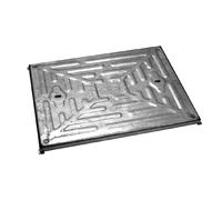 Wrekin Pressed Steel Access Manhole Cover 600 x 450 x 25mm Double Seal - Loading Class L - 5 Tonne