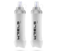 WRELS 2-Pack soft flask 350ml/500ml for Running Vest,Lightweight Collapsible Running Water Bottle for Outdoor Sports,Leakproof Bite Valve with Dust Cover