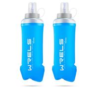 WRELS 2-Pack soft flask 350ml/500ml for Running Vest,Lightweight Collapsible Running Water Bottle for Outdoor Sports,Leakproof Bite Valve with Dust Cover