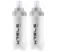 WRELS 2-Pack soft flask 350ml/500ml for Running Vest,Lightweight Collapsible Running Water Bottle for Outdoor Sports,Leakproof Bite Valve with Dust Cover